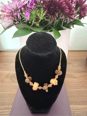 Vintage Boho-style beaded necklace